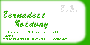 bernadett moldvay business card